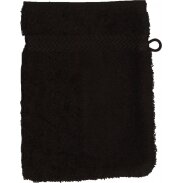 Gant de toilette 16 x 22 cm en Coton couleur Noir
